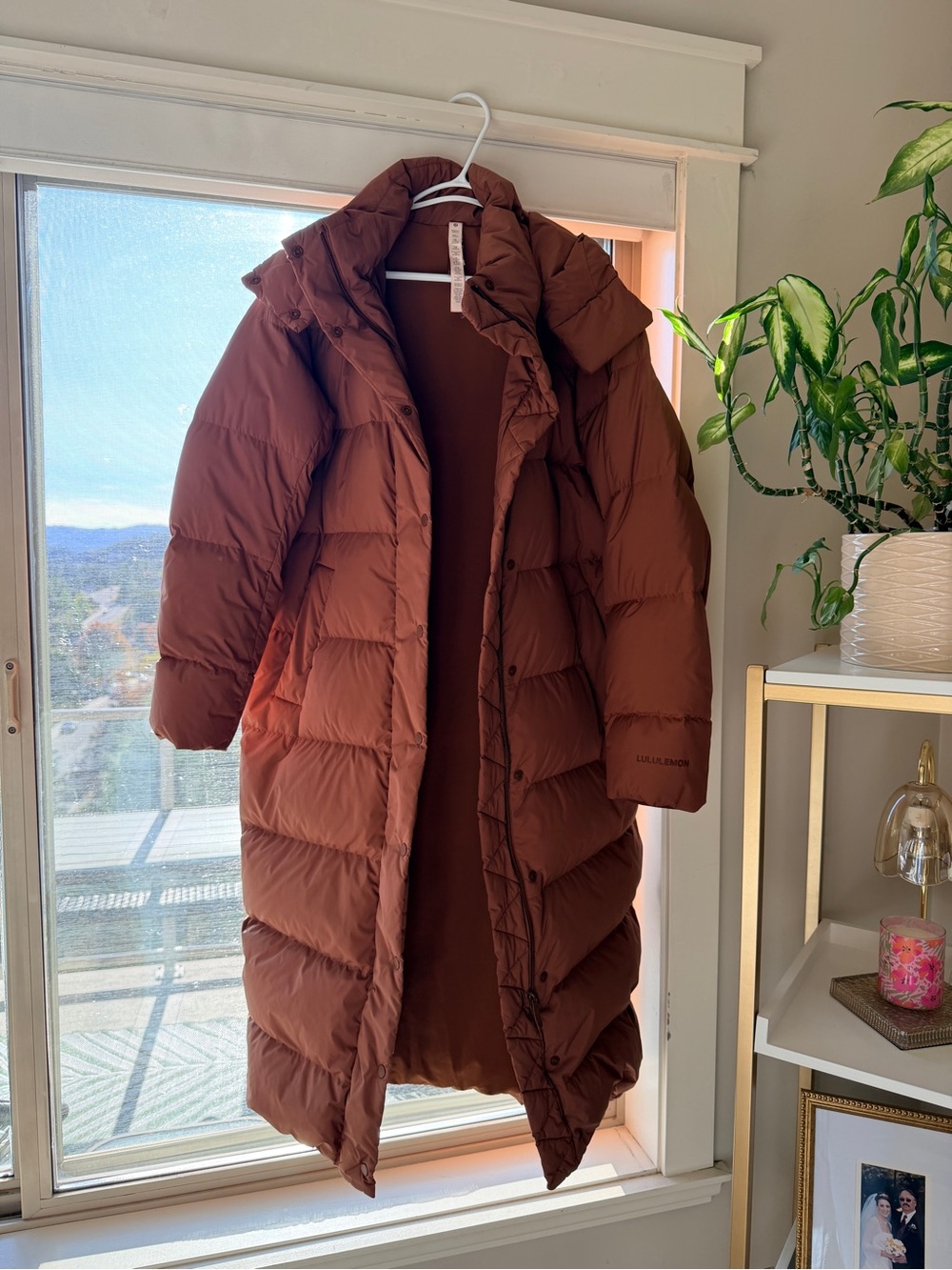 lululemon athletica Women's Long Rust-Colored Puffer Coat